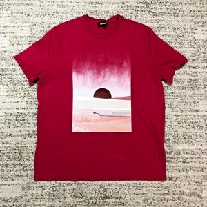 Express Twilight Graphic‎ T-Shirt  Men's Large Hot Pink Short Sleeve